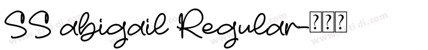 SS abigail Regular字体转换
